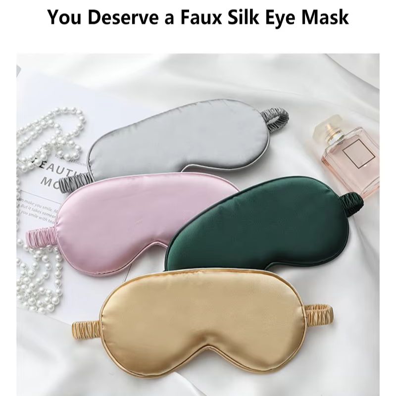 Eye Mask Sleep Travel - Máscara de Olhos de Seda Dupla