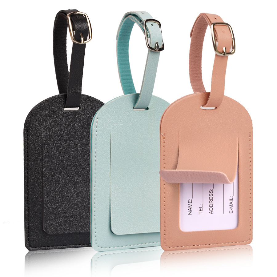 Luggage Tag Leather - Etiquetas de Bagagem em Couro PU