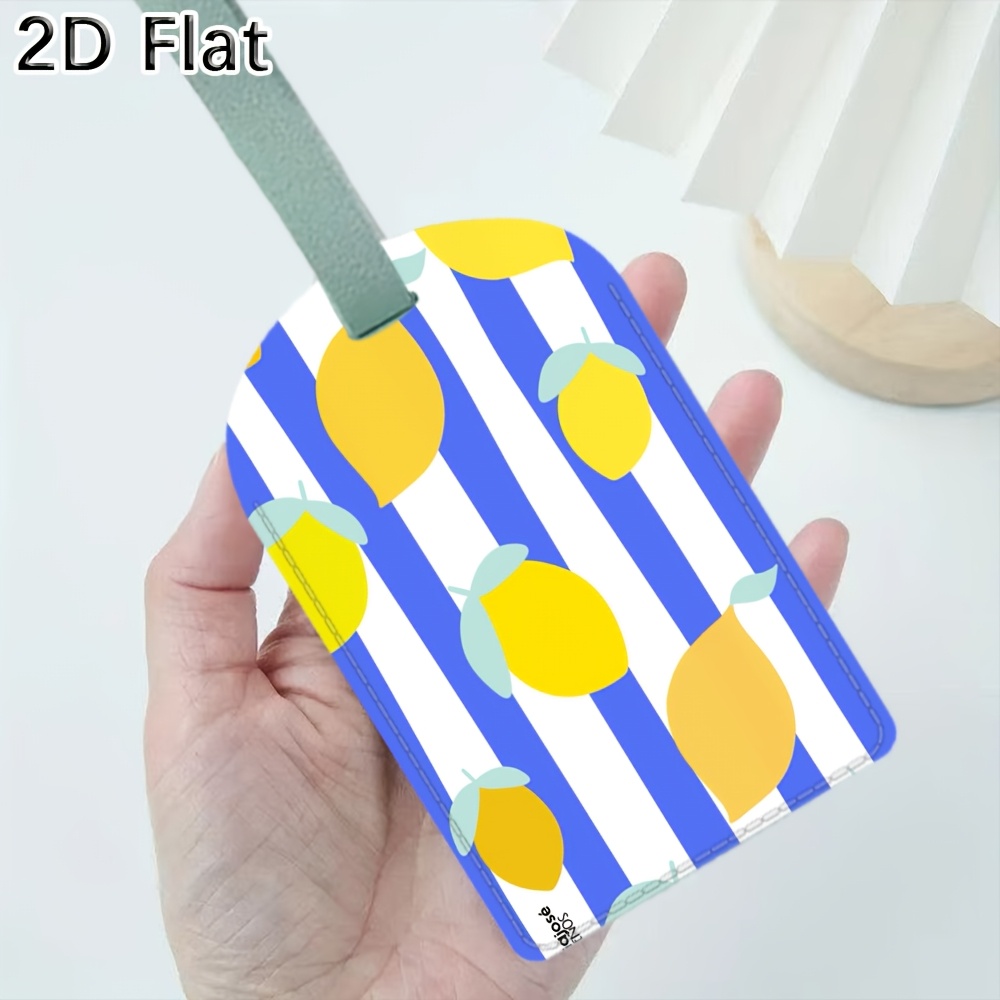 Luggage Tag Leather - Etiqueta de Bagagem com Padrão Listrado