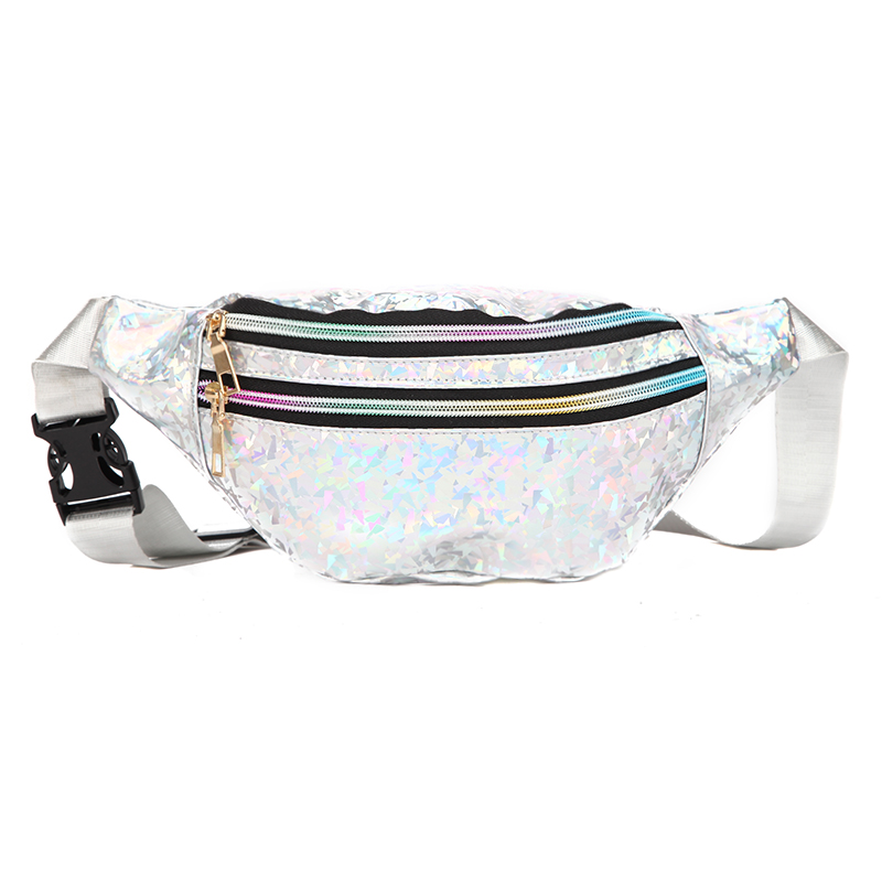 Travel Ziplock Bags - 1pc novo holográfico fanny pacote holograma