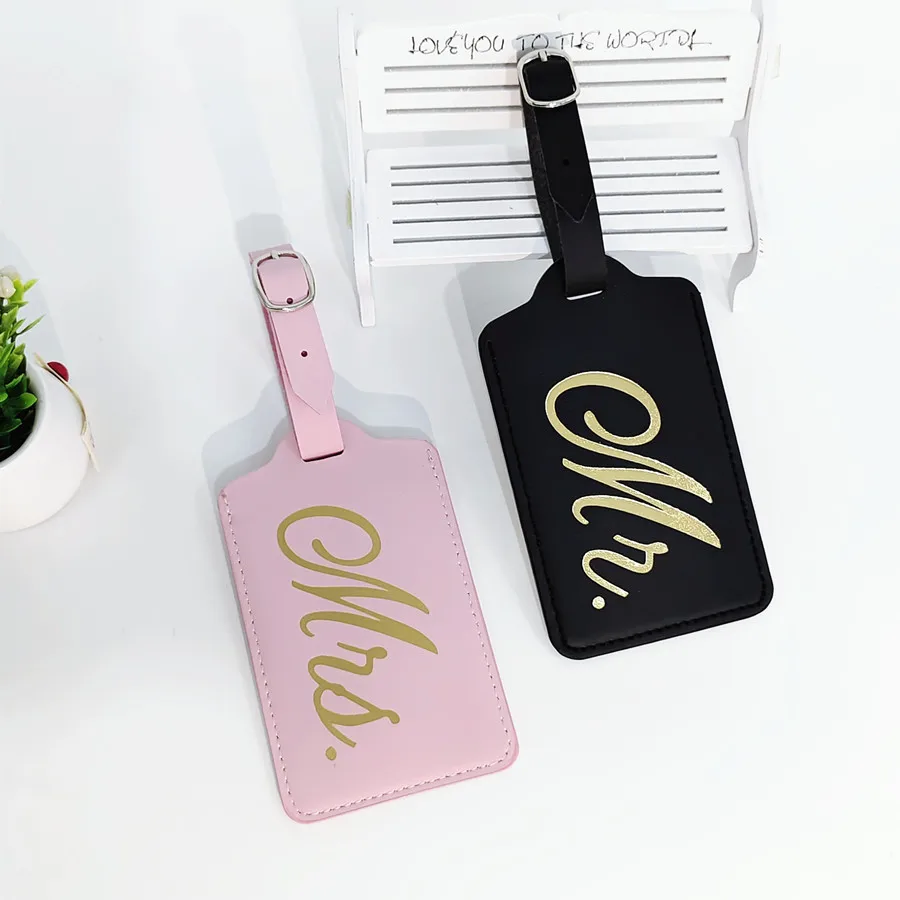 Luggage Tag Leather - Bagagem Pendurado Tag com Nome ID