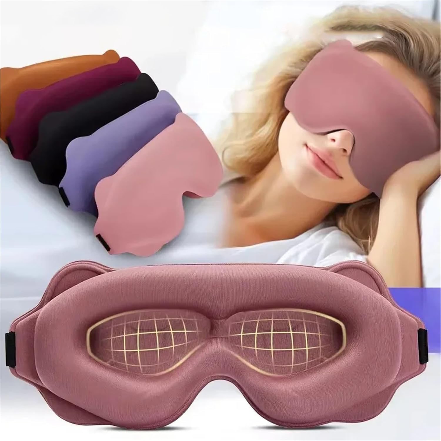 Eye Mask Sleep Travel - Máscara de Dormir 3D Bloqueadora de