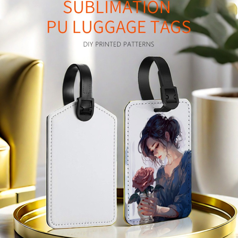 Luggage Tag Leather - Etiquetas de bagagem de couro pu
