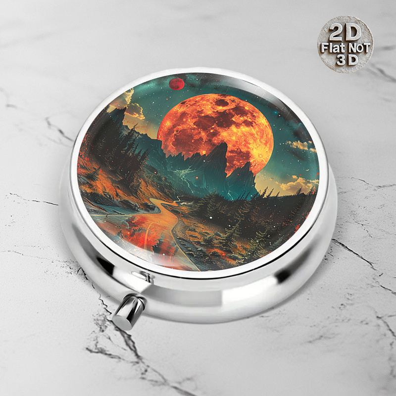 Travel Accessories As Gifts - Caixa de comprimidos redonda de metal