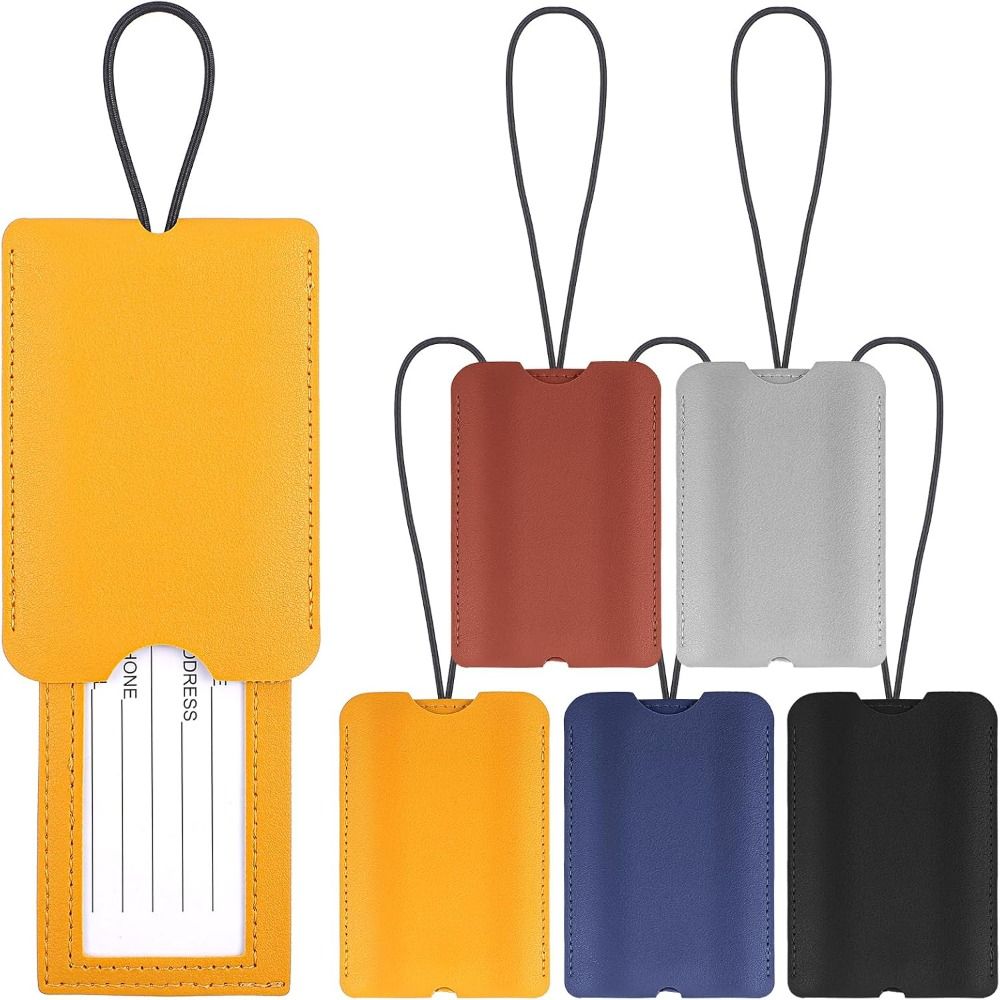Luggage Tag Leather - Etiqueta de Bagagem Retrátil em Couro