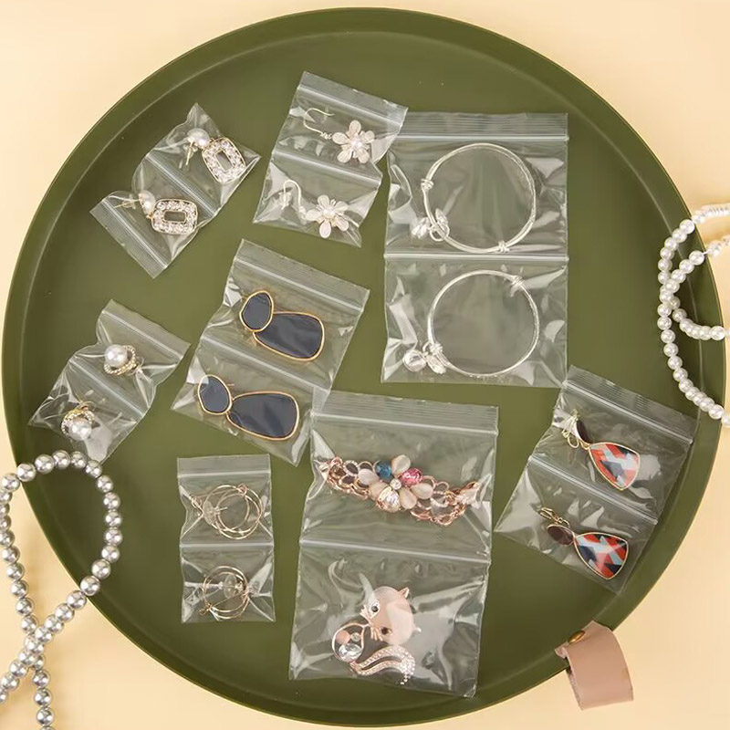Travel Ziplock Bags - 500 pçs transparente bolso duplo ziplock