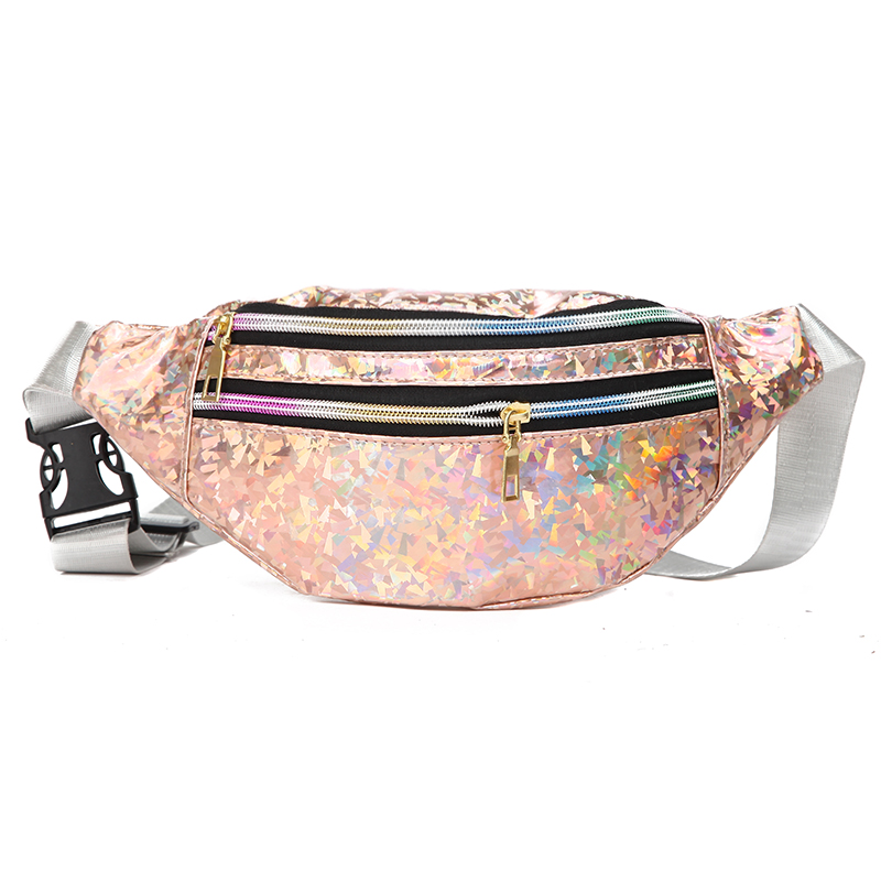 1pc novo holográfico fanny pac - Travel Ziplock Bags avaliação e preço