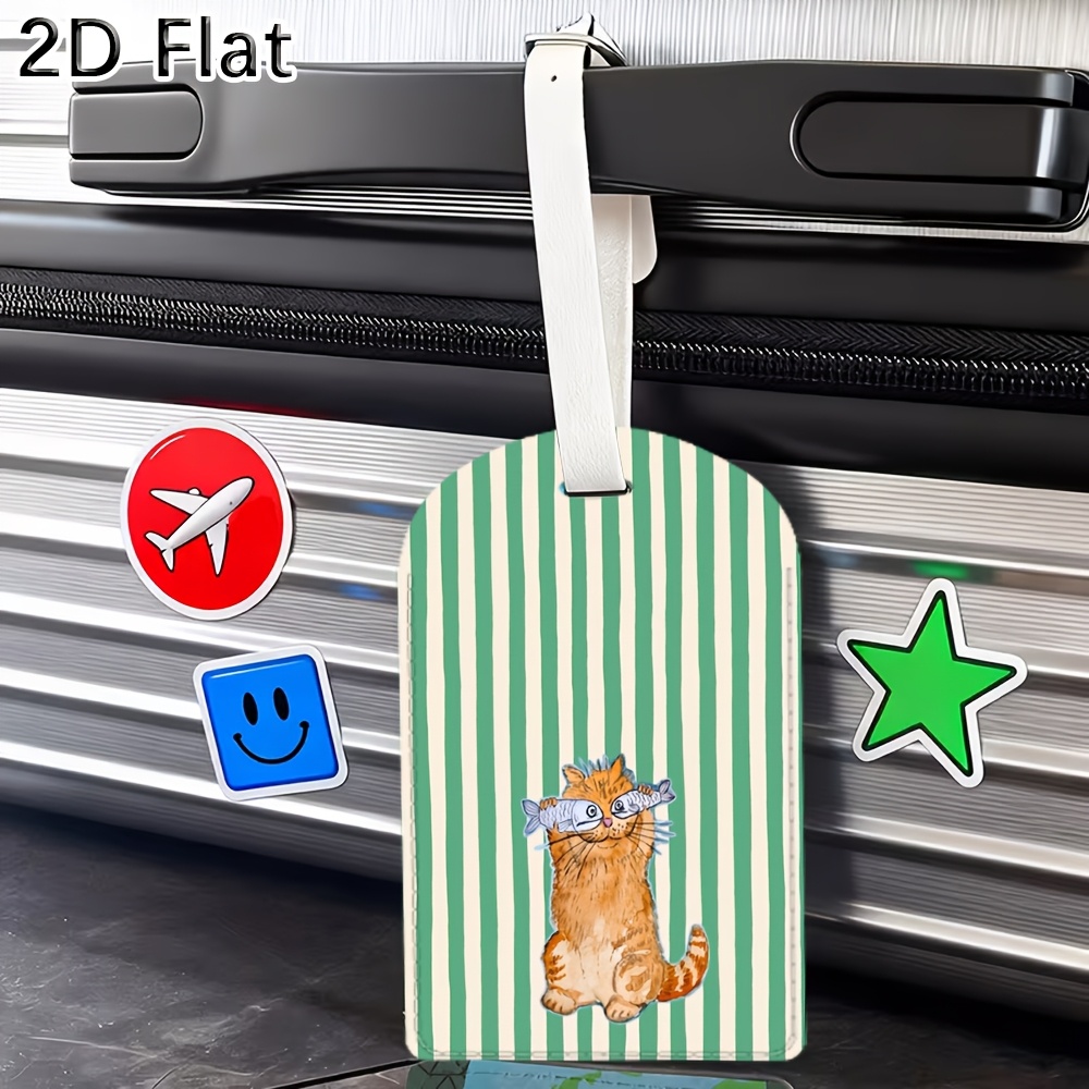 Etiqueta de Bagagem com Gato F - Luggage Tag Leather avaliação e preço