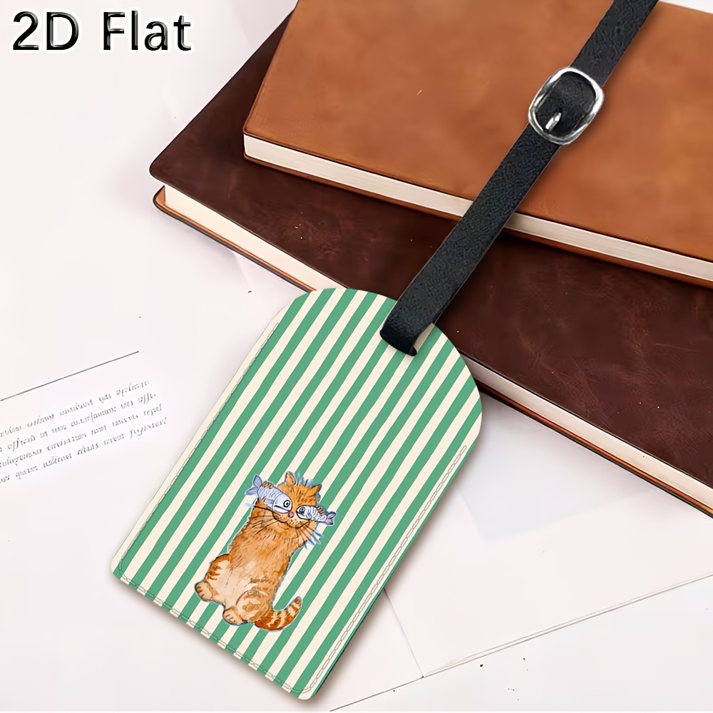 Etiqueta de Bagagem com Gato F - Luggage Tag Leather avaliação e preço