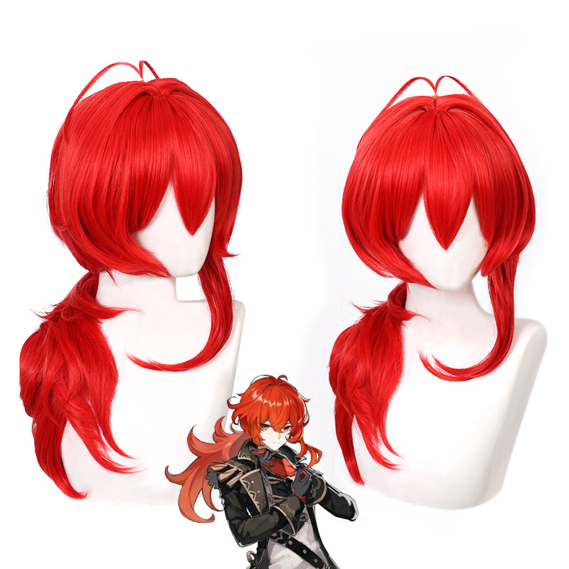 Genshin Impact Diluc Cosplay P - Travel Accessories Men avaliação e preço