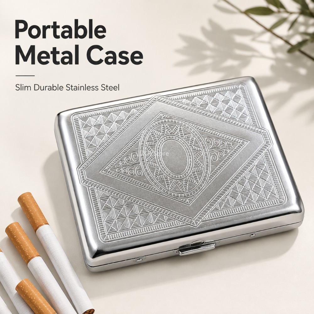 Estojo de Cigarros em Aço Inox - Travel Accessories Men avaliação e preço