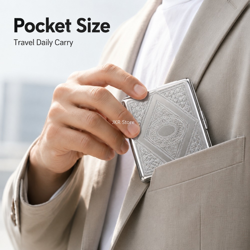 Estojo de Cigarros em Aço Inox - Travel Accessories Men avaliação e preço
