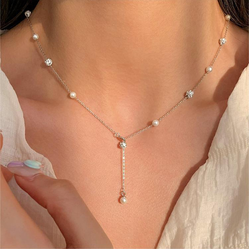 Imitation Pearl Zircon Tassel  - Travel Accessories As Gifts avaliação e preço