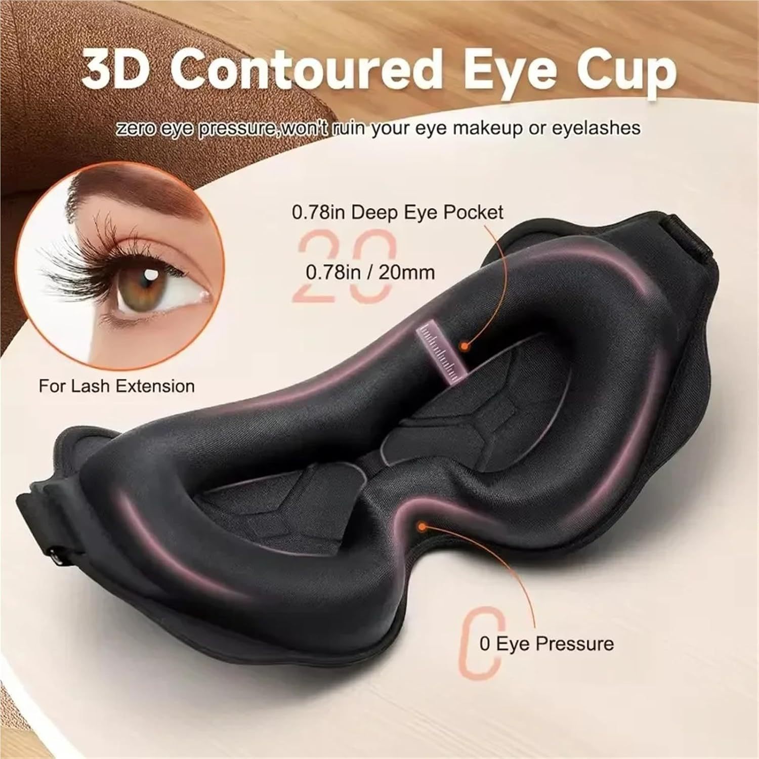 Máscara de Dormir 3D Bloqueado - Eye Mask Sleep Travel avaliação e preço
