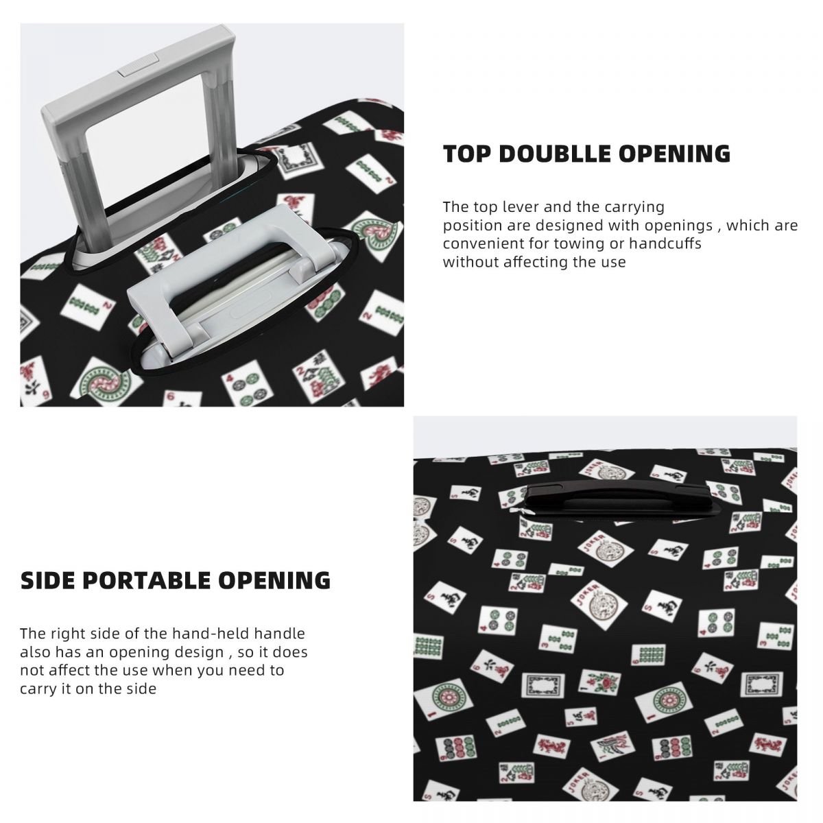 Capa de mala mahjong preta voo - Travel Accessories To 3D Print avaliação e preço