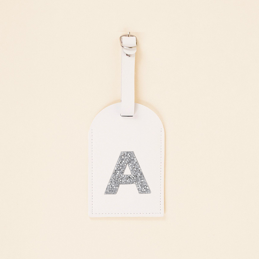 A-Z strass monograma etiqueta  - Luggage Tag Leather avaliação e preço