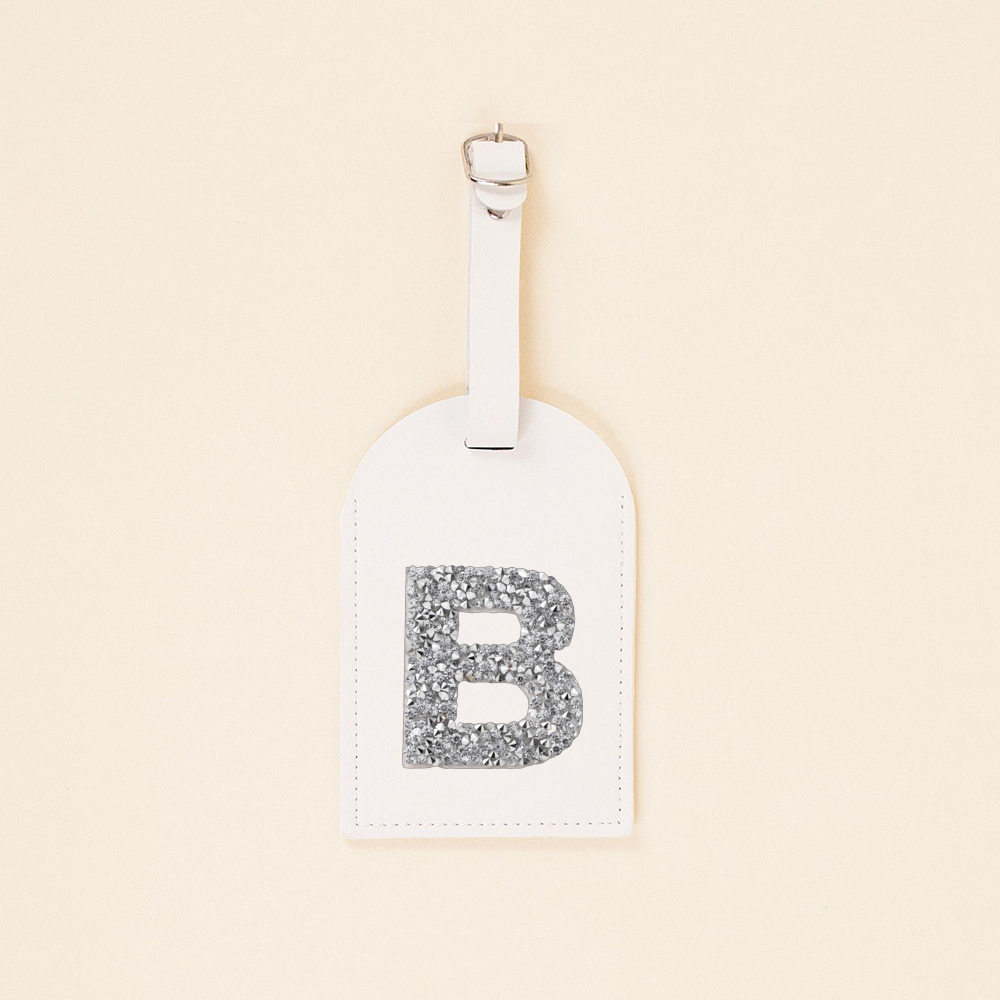 A-Z strass monograma etiqueta  - Luggage Tag Leather avaliação e preço