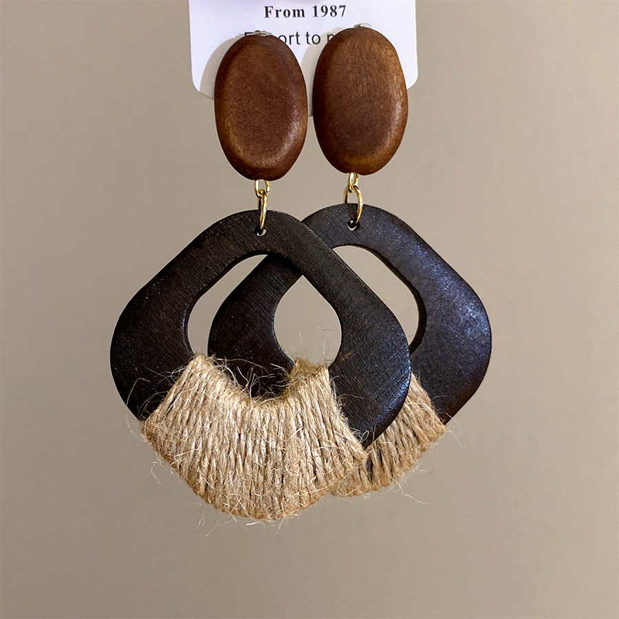 Brincos de Madeira Quadrados V - Travel Accessories Dropshipping avaliação e preço